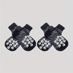 4pcs Waterproof Dog Non slip Socks Breathable Outdoor Accessories