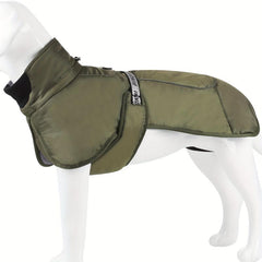 Reflective Warm Collar Jacket Waterproof Windbreaker Large Dogs Coat