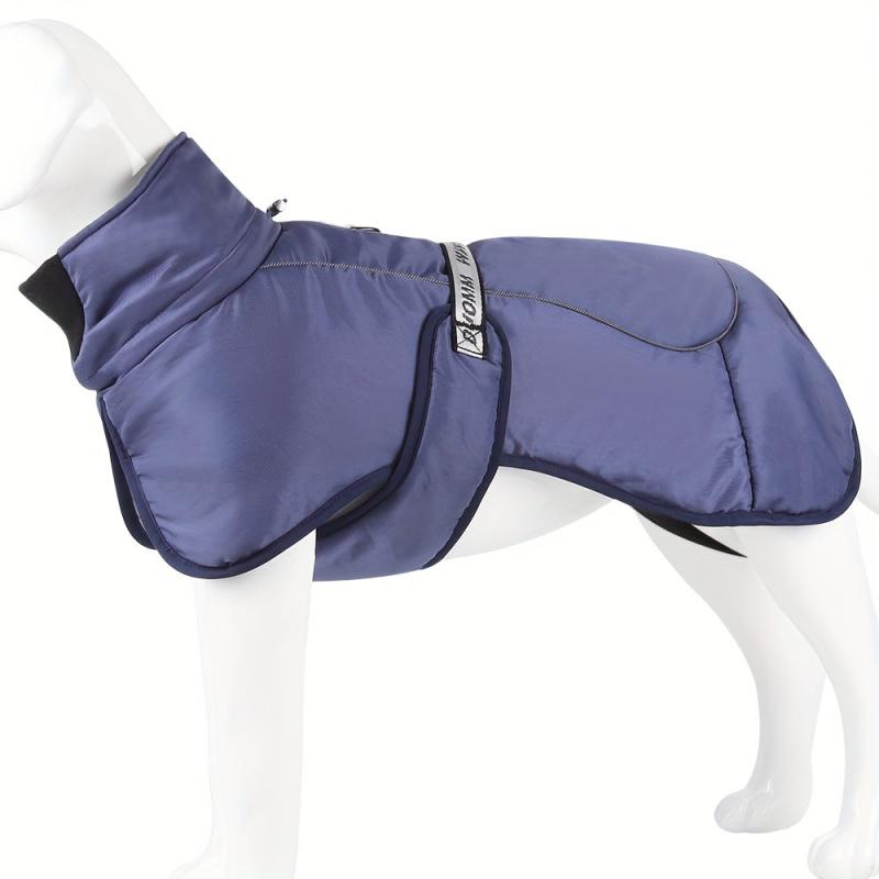 Reflective Warm Collar Jacket Waterproof Windbreaker Large Dogs Coat