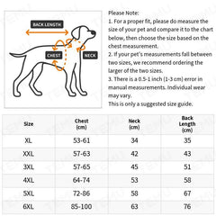 Reflective Warm Collar Jacket Waterproof Windbreaker Large Dogs Coat