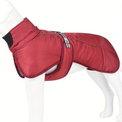 Reflective Warm Collar Jacket Waterproof Windbreaker Large Dogs Coat