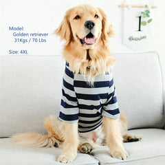 Large Dog Tripe Pattern T Shirt - Dog Apparel