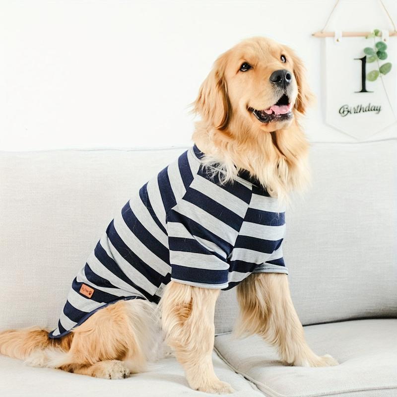 Large Dog Tripe Pattern T Shirt - Dog Apparel