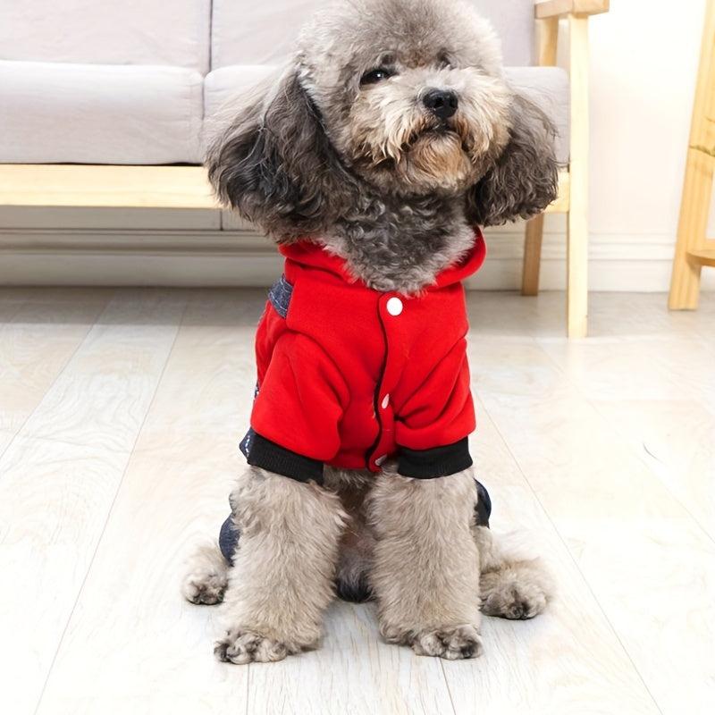 Hooded Coral Fleece Dog Coat Lightweight Puppy Apparel