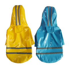 Pet PU Raincoat For Small Medium Dog Puppy Reflective Waterproof
