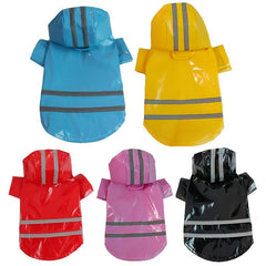 Pet PU Raincoat For Small Medium Dog Puppy Reflective Waterproof