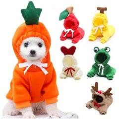 Fruit Dog Hoodie Winter Fleece Pet Clothes