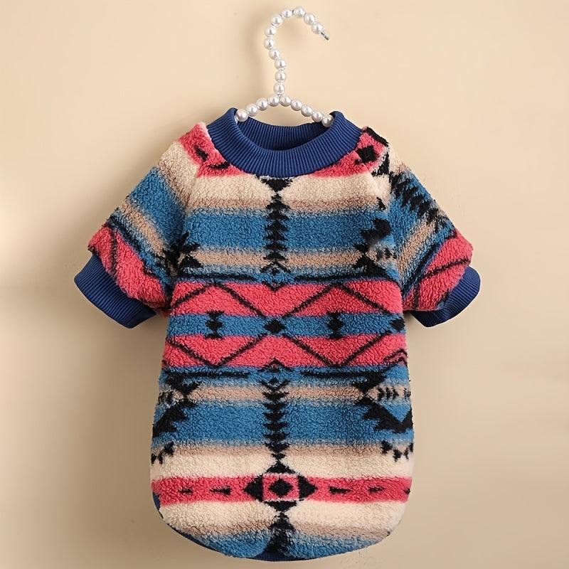 Floral Print Pet Sweater for Small/Medium Dogs Cozy Stylish Cold Weather Apparel