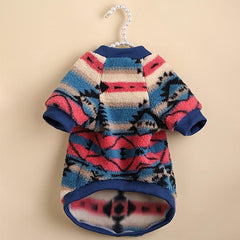 Floral Print Pet Sweater for Small/Medium Dogs Cozy Stylish Cold Weather Apparel