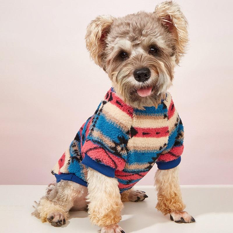 Floral Print Pet Sweater for Small/Medium Dogs Cozy Stylish Cold Weather Apparel