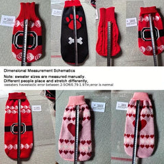 Turtleneck Knit Pet Dog Sweater Coat Apparel For Autumn And Winter