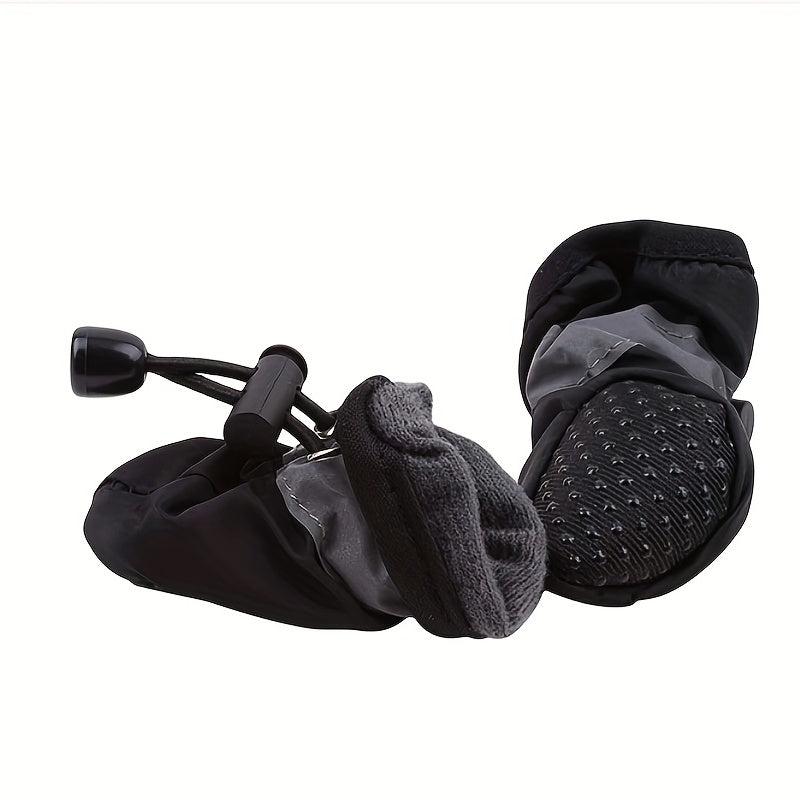 4pcs Waterproof Dog Shoes Non slip Rain Boots Puppy Pet Booties