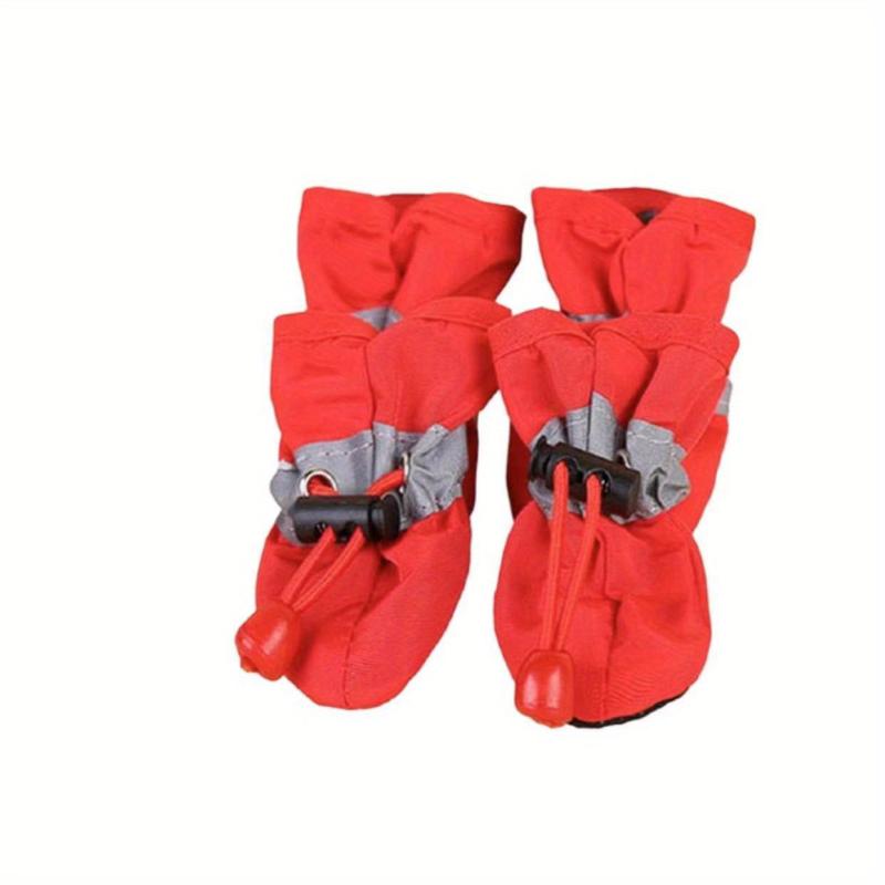 4pcs Waterproof Dog Shoes Non slip Rain Boots Puppy Pet Booties