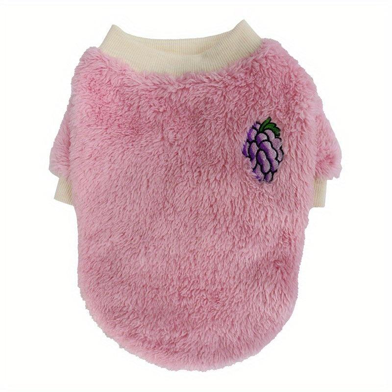 Cartoon Fruit Pet Sweater for Autumn & Winter Dog Clothes