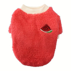 Cartoon Fruit Pet Sweater for Autumn & Winter Dog Clothes