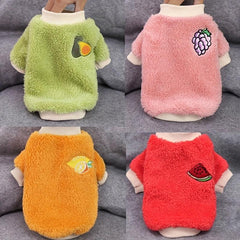 Cartoon Fruit Pet Sweater for Autumn & Winter Dog Clothes