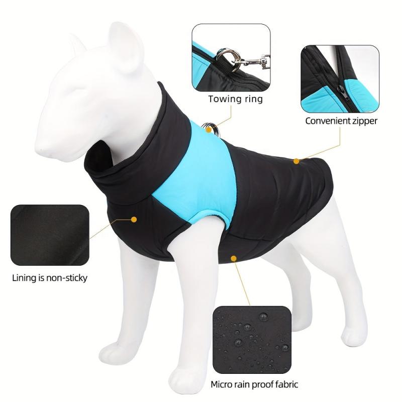 Dog Warm Jacket Autumn Winter Pet Vest Suitable Small Medium Dogs