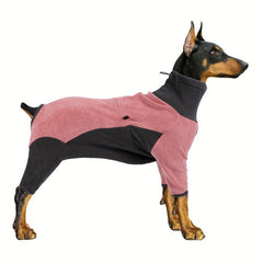 Dog Winter Fleece Coat Full Body Covered Cold Weather Adjustable Pajamas