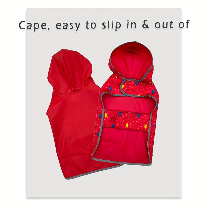 Waterproof Red Raincoat for Dogs
