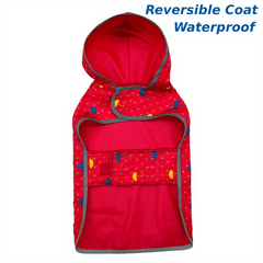 Waterproof Red Raincoat for Dogs