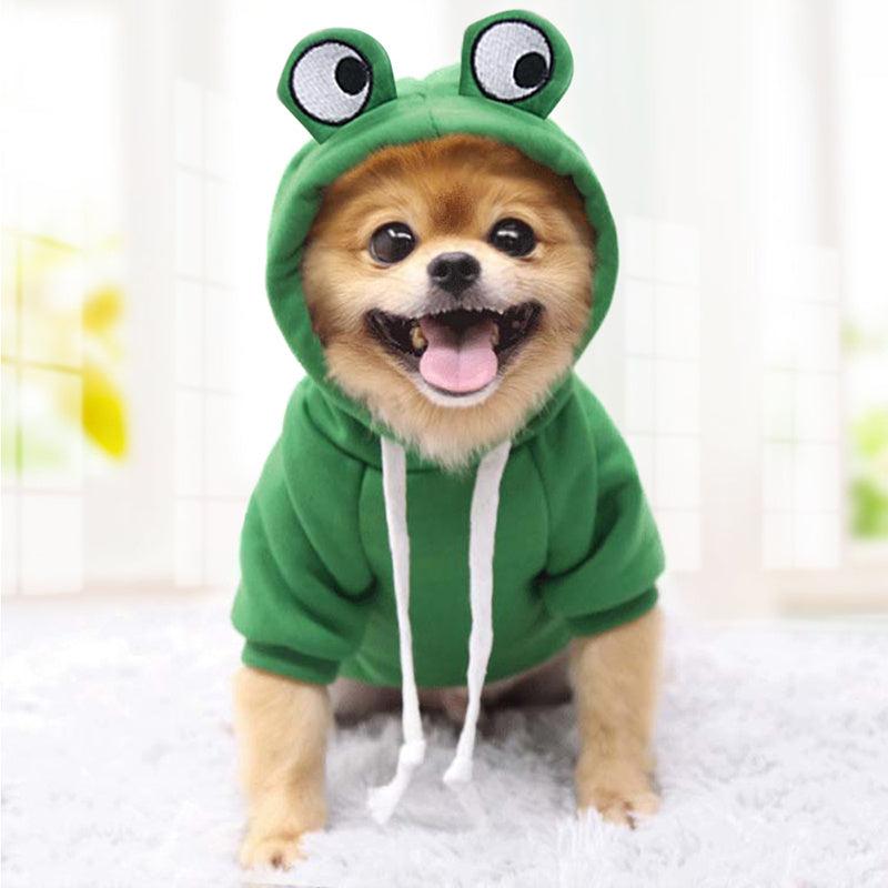 Cozy Frog Hoodie for Small and Medium Dogs