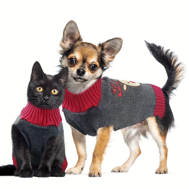 Dog Reindeer Holiday Sweater Funny Christmas Costume - Small/Medium/Large Dogs