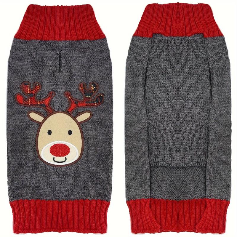 Dog Reindeer Holiday Sweater Funny Christmas Costume - Small/Medium/Large Dogs
