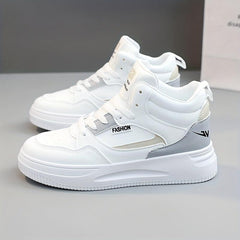 Women's Colorblock Platform Skate Shoes Lace Up Sneakers