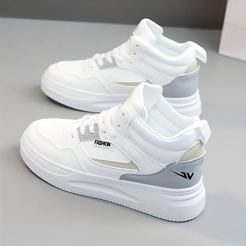 Women's Colorblock Platform Skate Shoes Lace Up Sneakers