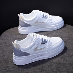 Women's Platform Casual Shoes Lightweight Sneakers Lace Up Low Top
