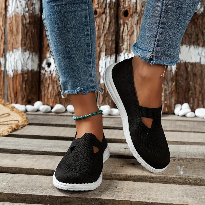 Women's Breathable Cutout Slip On Sneakers