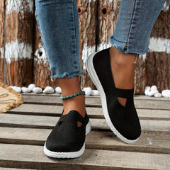 Women's Breathable Cutout Slip On Sneakers