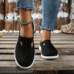 Women's Breathable Cutout Slip On Sneakers