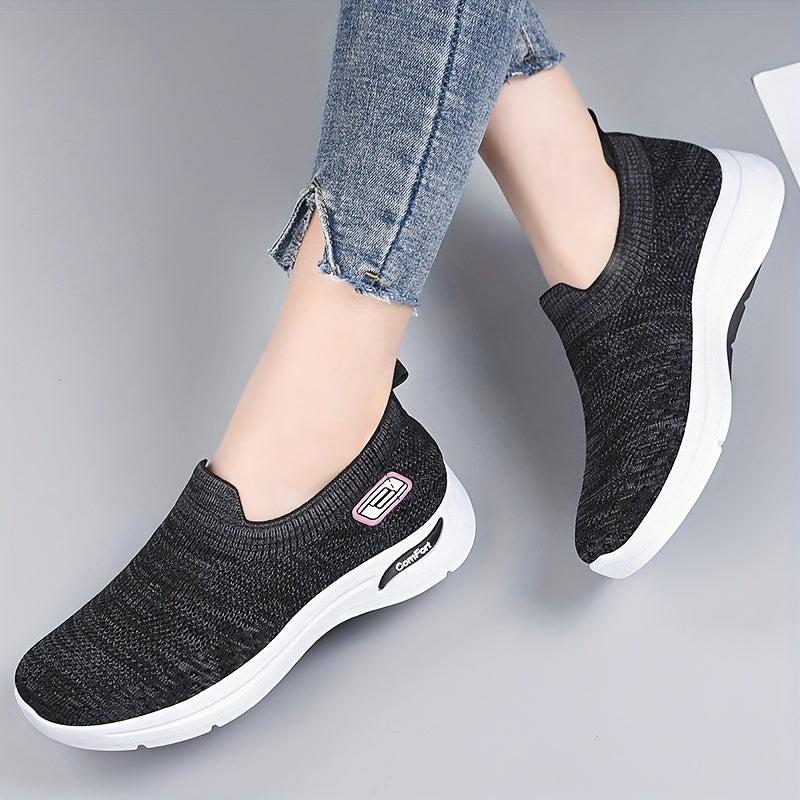Women's Knit Sock Sneakers Slip On Walking Shoes Comfy Low Top Outdoor Sports