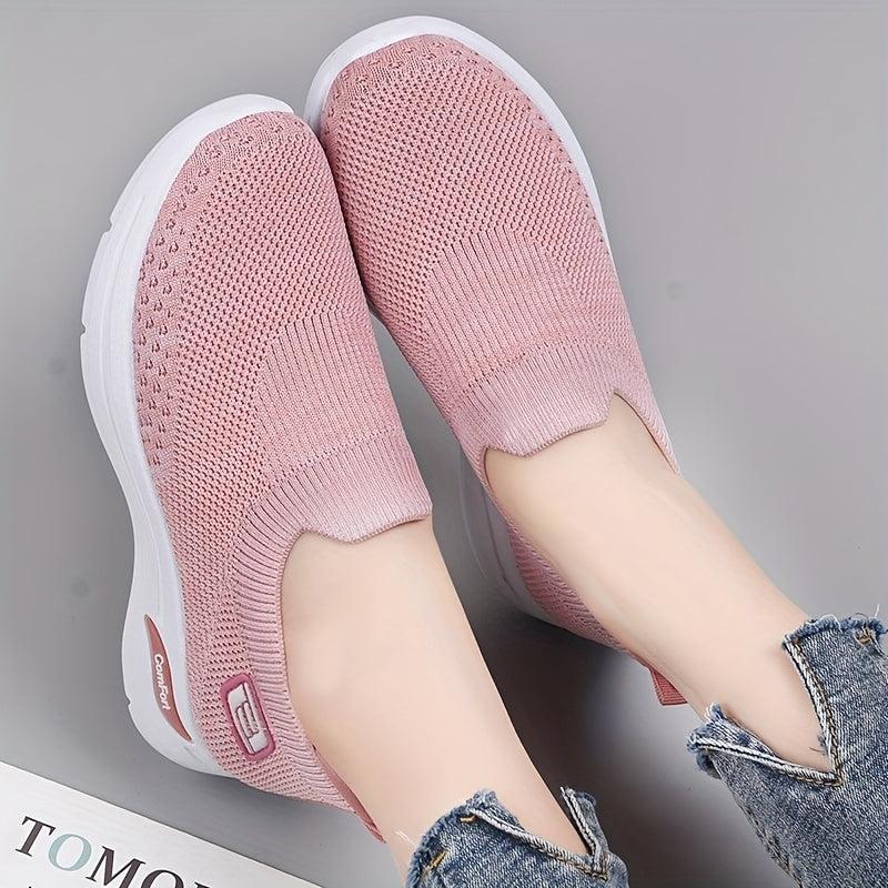 Women's Knit Sock Sneakers Slip On Walking Shoes Comfy Low Top Outdoor Sports