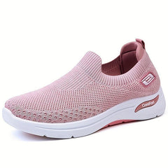 Women's Knit Sock Sneakers Slip On Walking Shoes Comfy Low Top Outdoor Sports