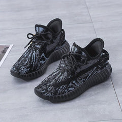 Women's Camo Knit Sneakers Breathable Lightweight Running Shoes