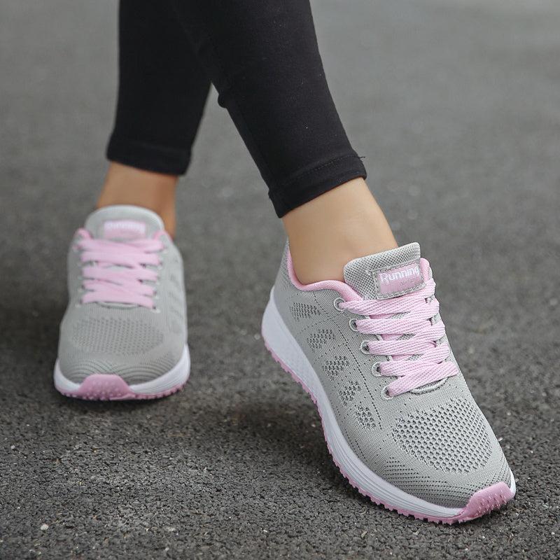 Women's Lightweight Breathable Sneakers Lace Up Running Walking Shoes