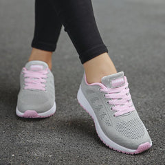 Women's Lightweight Breathable Sneakers Lace Up Running Walking Shoes