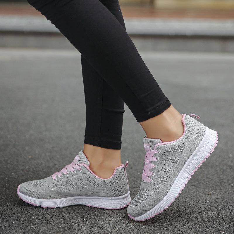 Women's Lightweight Breathable Sneakers Lace Up Running Walking Shoes