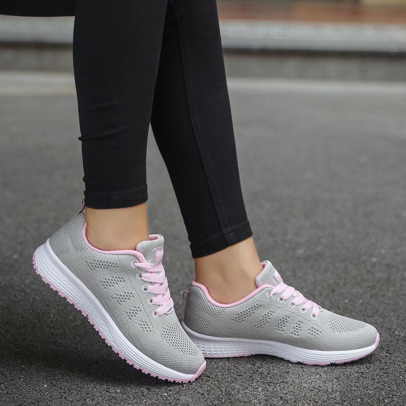 Women's Lightweight Breathable Sneakers Lace Up Running Walking Shoes