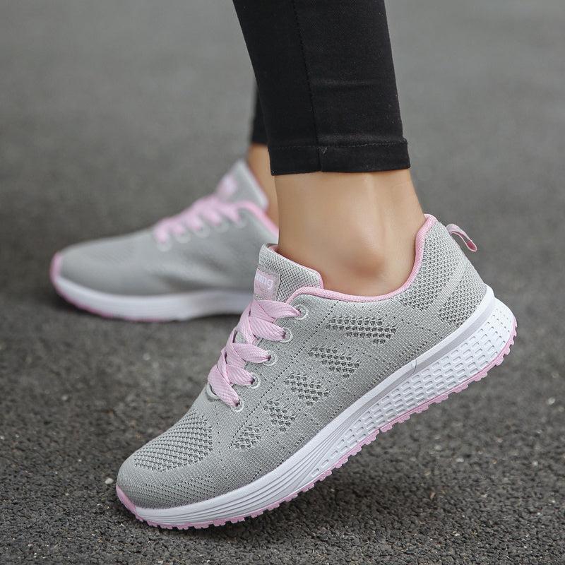 Women's Lightweight Breathable Sneakers Lace Up Running Walking Shoes
