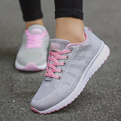 Women's Lightweight Breathable Sneakers Lace Up Running Walking Shoes