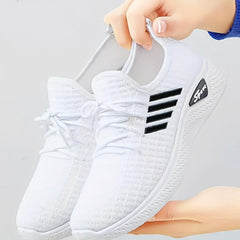 Women's Breathable Sneakers Lightweight Lace Up Walking Shoes