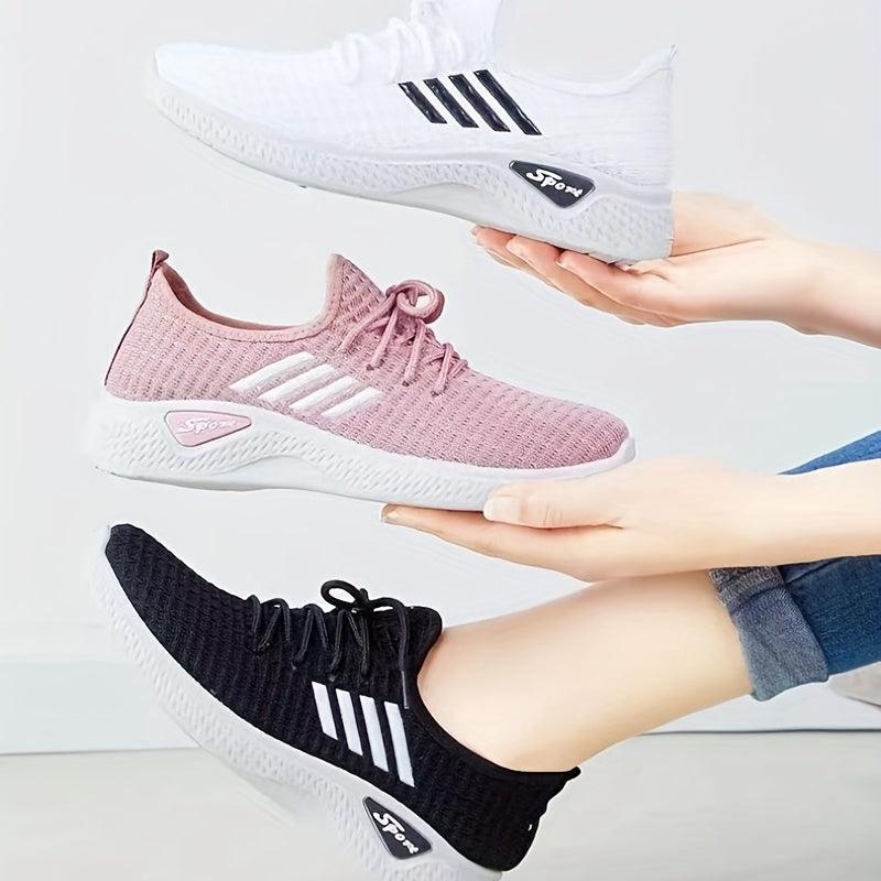 Women's Breathable Sneakers Lightweight Lace Up Walking Shoes