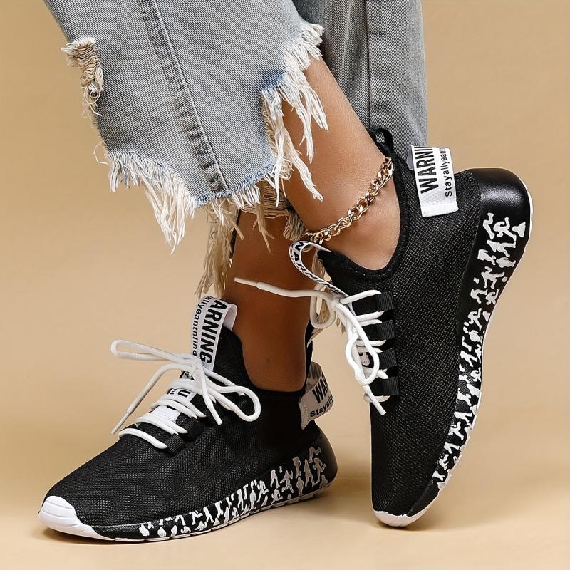 Women's Breathable Woven Sneakers Lightweight Running Shoes