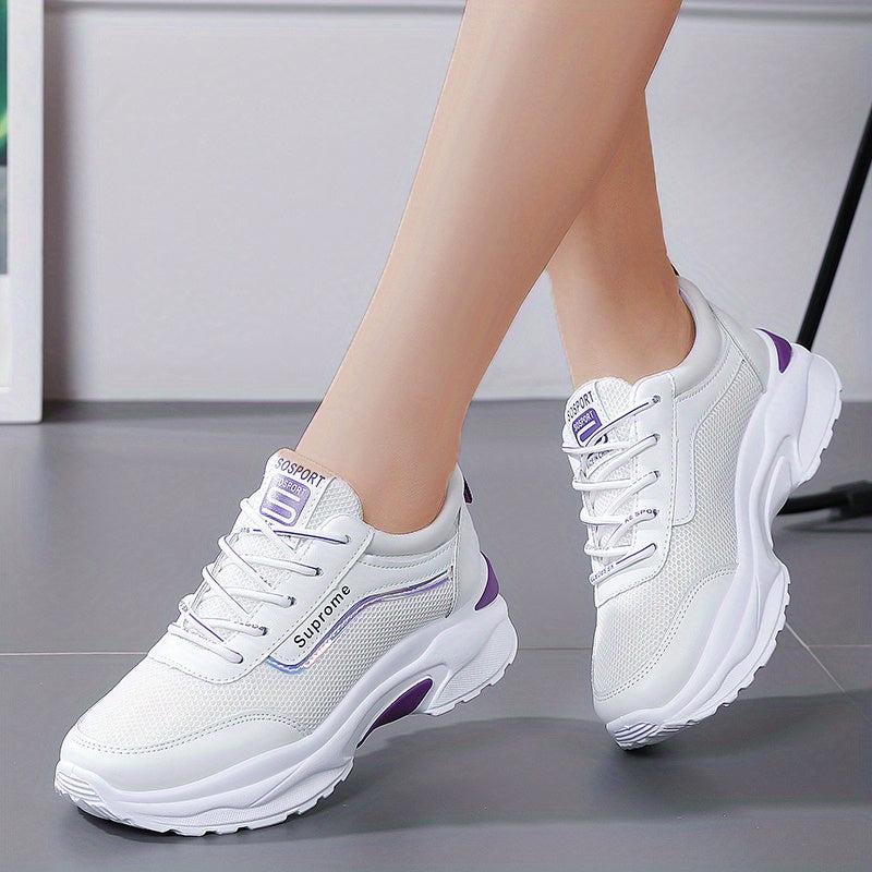 Women's Platform Sports Shoes - Breathable Running & Tennis Sneakers