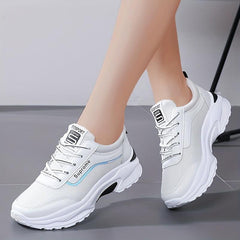 Women's Platform Sports Shoes - Breathable Running & Tennis Sneakers