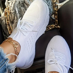 Women's Breathable Platform Lace Up Sneakers