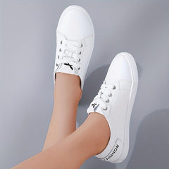 Women's Lace Up Flat Skate Shoes Low Top Sneakers